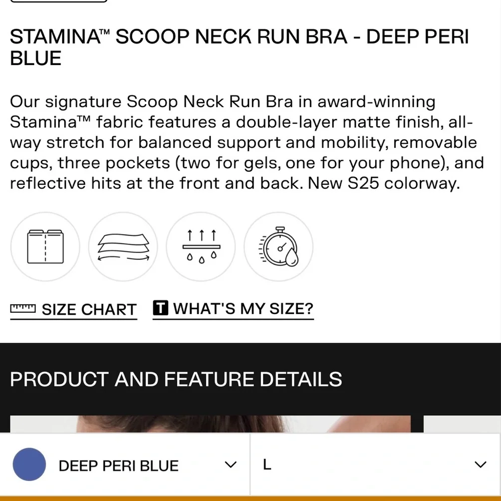 Bandit Running Stamina Scoop Neck Run Bra - Picture 5 of 6
